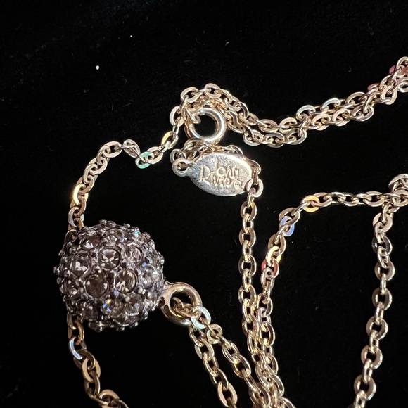 Joan Rivers Rhinestone Ball Gold Tone Signed Necklace - Picture 5 of 5